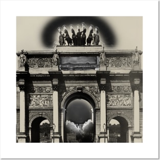 Monument Arc de Triomphe historic street building Posters and Art